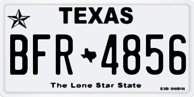 TX license plate BFR4856