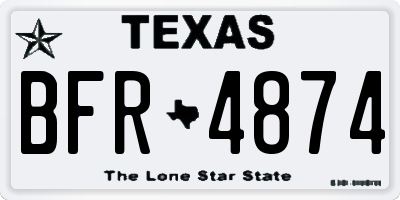 TX license plate BFR4874