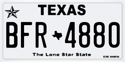 TX license plate BFR4880