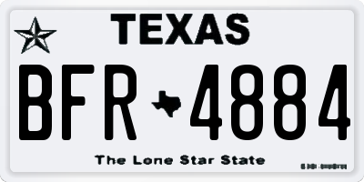 TX license plate BFR4884