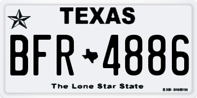 TX license plate BFR4886