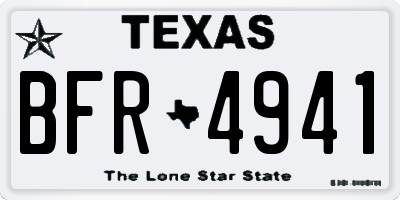 TX license plate BFR4941