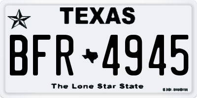 TX license plate BFR4945