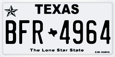 TX license plate BFR4964