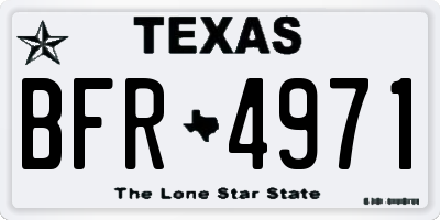 TX license plate BFR4971
