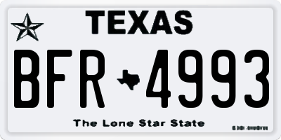 TX license plate BFR4993