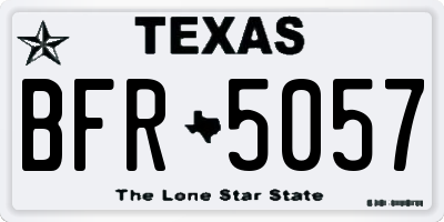 TX license plate BFR5057