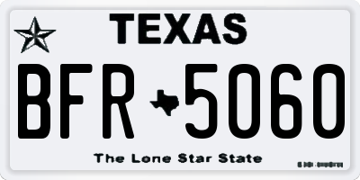 TX license plate BFR5060