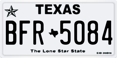 TX license plate BFR5084