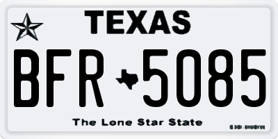 TX license plate BFR5085