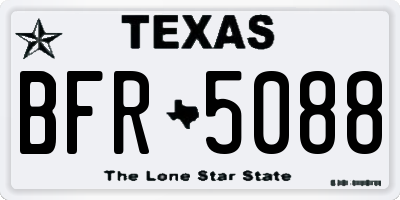 TX license plate BFR5088