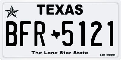 TX license plate BFR5121