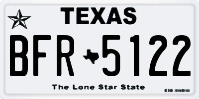 TX license plate BFR5122