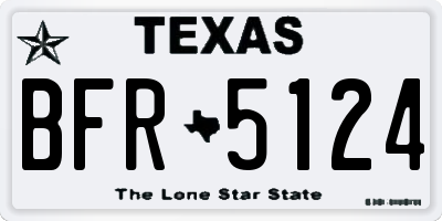 TX license plate BFR5124