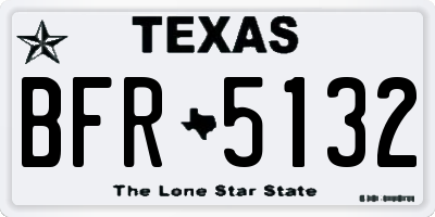 TX license plate BFR5132