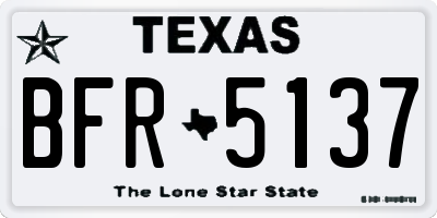 TX license plate BFR5137