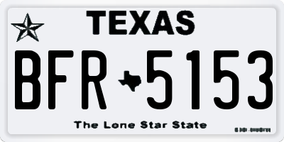TX license plate BFR5153