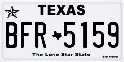 TX license plate BFR5159