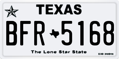 TX license plate BFR5168