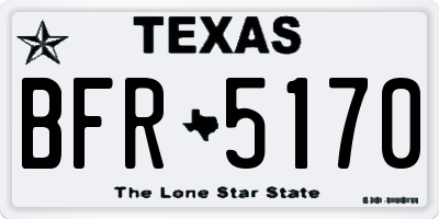 TX license plate BFR5170