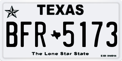 TX license plate BFR5173