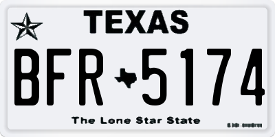 TX license plate BFR5174