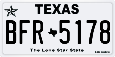 TX license plate BFR5178
