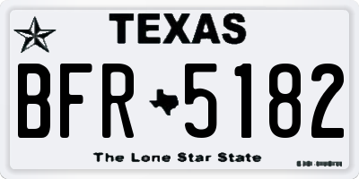 TX license plate BFR5182