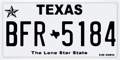 TX license plate BFR5184