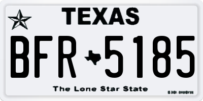 TX license plate BFR5185