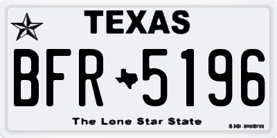 TX license plate BFR5196