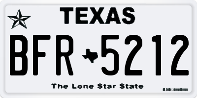 TX license plate BFR5212