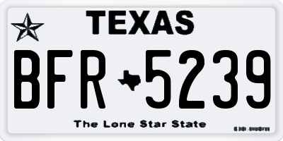 TX license plate BFR5239