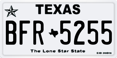 TX license plate BFR5255