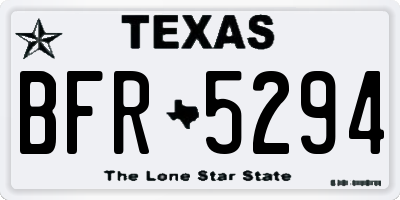 TX license plate BFR5294
