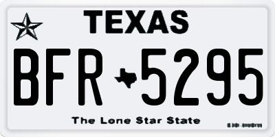 TX license plate BFR5295