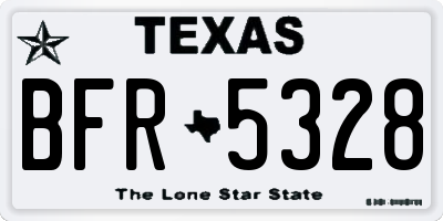 TX license plate BFR5328