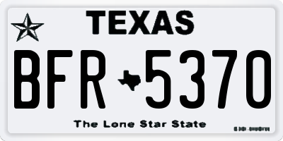 TX license plate BFR5370