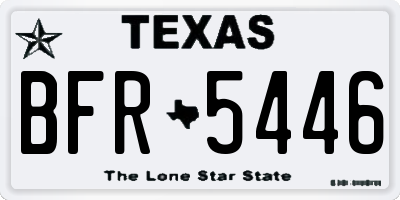 TX license plate BFR5446
