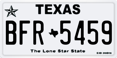 TX license plate BFR5459