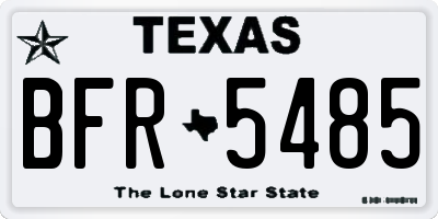 TX license plate BFR5485