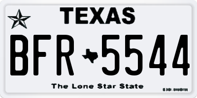 TX license plate BFR5544