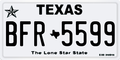 TX license plate BFR5599