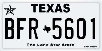 TX license plate BFR5601
