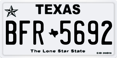 TX license plate BFR5692