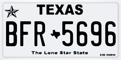 TX license plate BFR5696