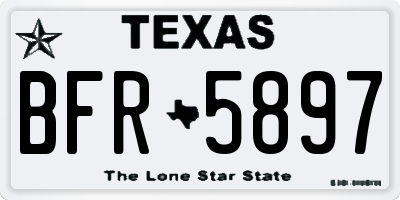TX license plate BFR5897