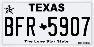 TX license plate BFR5907