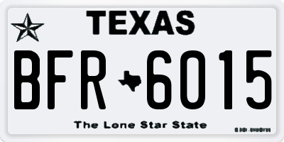 TX license plate BFR6015