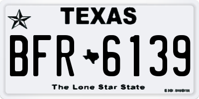 TX license plate BFR6139